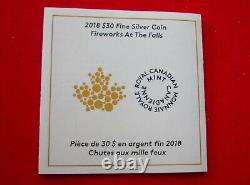 2018 $30 Fireworks at Niagara Falls 2 oz. 9999 Pure Silver Colour Proof Coin