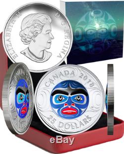 2018 Ancestor Moon Mask $25 1OZ Silver Proof High Relief Coin Canada MastersClub