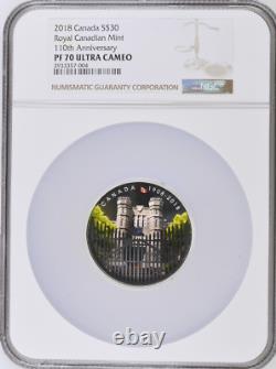 2018 CANADA $30 110th ANNIV ROYAL CANADAIN MINT NGC PF70 UC 999 SILVER COIN