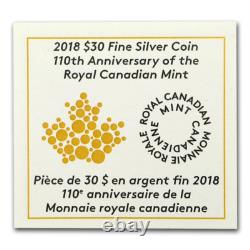 2018 CANADA $30 110th ANNIV ROYAL CANADAIN MINT NGC PF70 UC 999 SILVER COIN