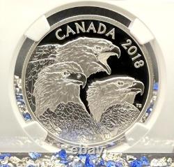 2018 Canada $15 1/2oz Silver Coin PF70UC NGC Magnificent Bald Eagles 1 of 6 Mint