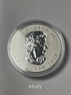 2018 Canada $20 Rev. Proof 30th Anniv. Maple Leaf 1 oz. 9999 Silver Coin, No Box