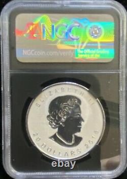 2018 Canada $20 Silver Maple Leaf NGC PF70 Reverse Proof First Day of Issue