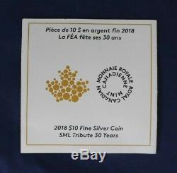 2018 Canada 2oz Silver Proof coin SML Maple Leaf in Case with COA (AB5/6)