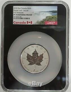 2018 Canada 3 oz Silver INCUSE Maple Leaf NGC PF70 Reverse Proof First Releases