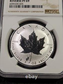 2018 Canada $5 Antelope Privy Maple Leaf Silver Coin NGC Reverse Proof 69
