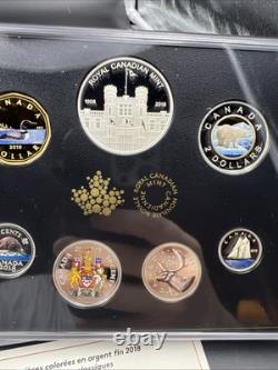 2018 Canada Fine Silver Colourized 6-Coin Proof Set Classic Coins #A