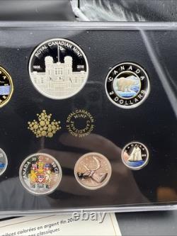 2018 Canada Fine Silver Colourized 6-Coin Proof Set Classic Coins #A
