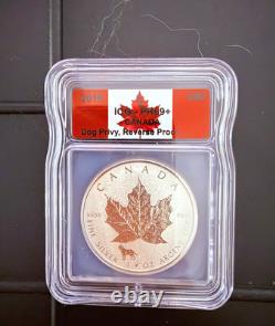 2018 Canada Maple Leaf Silver Reverse Proof with Dog Privy PR69+