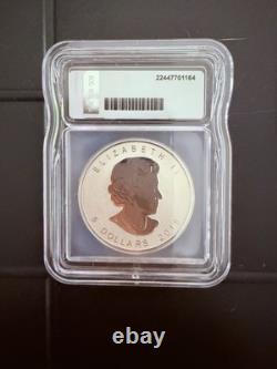 2018 Canada Maple Leaf Silver Reverse Proof with Dog Privy PR69+