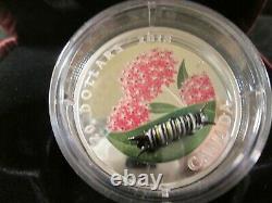 2018 Canada Monarch Caterpillar-little Creatures $20 Proof Silver Coin Aa