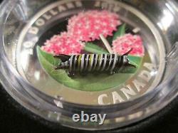 2018 Canada Monarch Caterpillar-little Creatures $20 Proof Silver Coin Bb