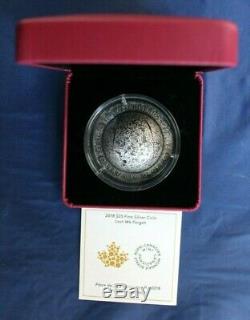 2018 Canada Silver Proof $25 coin Lest We Forget in Case with COA (AF6/12)