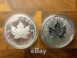 2018 Canada Silver Proof/Reverse Proof Maple Leaf 2-Coin Set