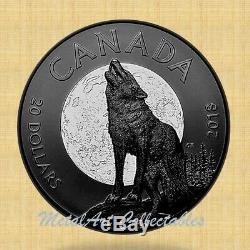 2018 HOWLING WOLF NOCTURNAL BY NATURE 1 oz 0.9999 SILVER PROOF COIN 2018 CANADA
