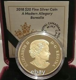 2018 MISS CANADA BOREALIA Modern Allegory $20 1OZ Silver Gold-Plated Proof Coin