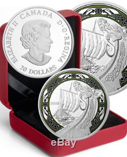 2018 Northern Fury Norse Figureheads $20 1OZ Pure Silver Proof Coin Canada
