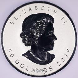 2018 Proof Canadian Maple Leaf 3 oz $50 Silver Bullion Coin NGC Rev. PF-70