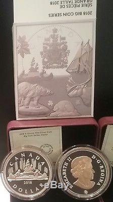 2018 Renewed Voyageur Dollar $1 Big Coin 5OZ Pure Silver Proof Coin Canada