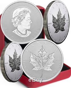 2018 Silver Maple Leaf 30th Anniv Double Incuse SML $50 3OZ Ag Proof Coin Canada