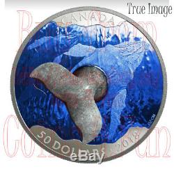 2018 Whale's Tail Soapstone Sculpture $50 5 OZ Pure Silver Proof Coin Canada