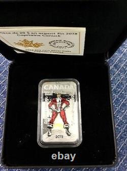 2018 canada Captain Canuck $20 1OZ Pure Silver Proof Coloured Coin Ready to ship