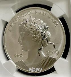 2019 1 oz Silver Canada Peace & Liberty Ultra High Relief Rev PF70 First Release