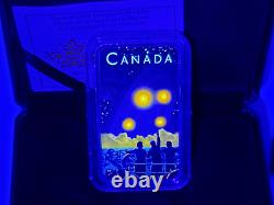 2019 1 oz. Silver Glow in the Dark UFO Coin Canada's Shag Harbour. 9999
