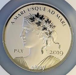 2019 10 oz Canada Peace & Liberty Proof Silver Medal UHR NGC PF70 REV PF FDOI