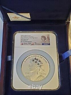 2019 10 oz Canada Peace & Liberty Proof Silver Medal UHR NGC PF70 REV PF FDOI