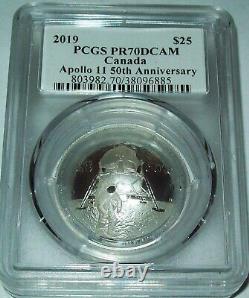 2019 $25 Canada Apollo 11 50th Anniversary PCGS PR70DCAM signed Coin Proof