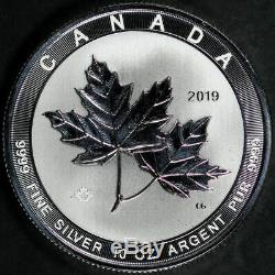 2019 $50 Canada Maple Leaf 10 oz. 999 Fine Silver Reverse Proof Round