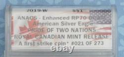 2019 ANACs PR70 Enhanced Reverse proof CANADA MINT RELEASE RP70 Silver Eagle