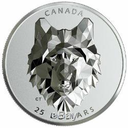 2019 Canada 1 oz Multifaceted Animal Head Wolf EHR Silver Proof Coin