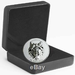2019 Canada 1 oz Multifaceted Animal Head Wolf EHR Silver Proof Coin