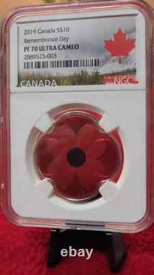 2019 Canada $10 Remembrance Day Proof. 9999 Silver Coin First Releases NGC PF 70