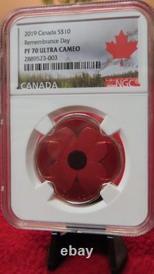 2019 Canada $10 Remembrance Day Proof. 9999 Silver Coin First Releases NGC PF 70
