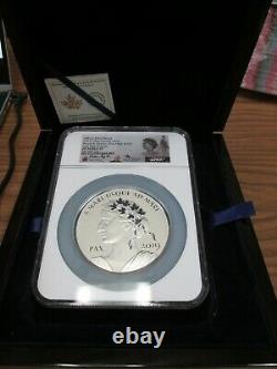 2019 Canada 10 oz Silver Peace and Liberty Mint Medal Mercanti Taylor PR70 Q2F5