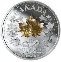 2019 Canada $15.999 3/4 Oz 3D Golden Maple Leaf Proof Finish Silver Coin