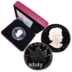2019 Canada 2 oz Silver Maple Leaf Rhodium Proof Coin