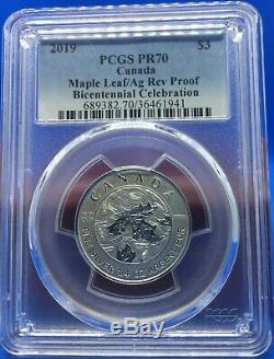2019 Canada Maple Leaf Five Coin Set ($5 $1), PCGS PF70 DCAM