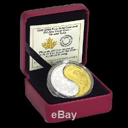 2019 Canada Proof Gold/Silver $200 Yin & Yang Sparrow and Koi SKU#198000