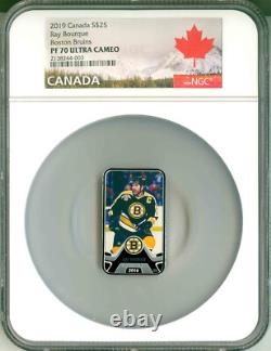 2019 Canada S$25 NHL Ray Bourque Boston Bruins 1.5 Oz Silver Color NGC PF70 UC