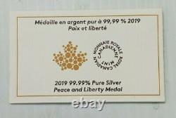 2019 Canada Silver Kilo Peace & Liberty High Relief Reverse Proof 70 Signed K771