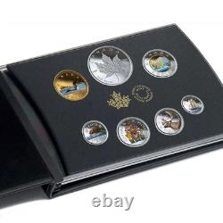 2019 Classic Canadian Coins Pure Silver Colourised Proof Set 2.03 oz. Box COA