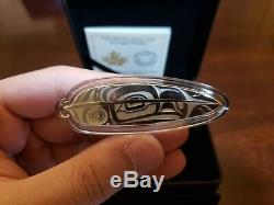 2019 Eagle Feather Northwest Coast Art $20 1OZ Pure Silver Proof Coin Canada
