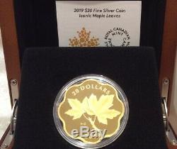 2019 Iconic Maple Leaves Master $20 Scallop-edged Pure Silver Proof Coin Canada