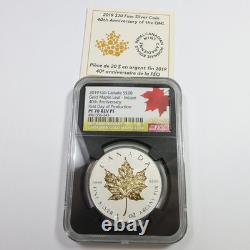 2019 NCG PF70 Reverse Proof Silver Gold 40th Canada Maple Leaf $20 Coin #58179A
