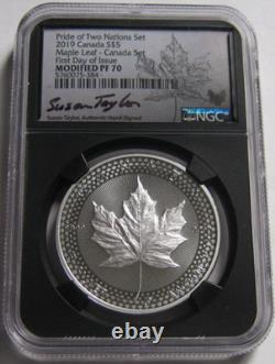 2019 NGC PF70 Modified Proof FDOI Canadian Silver Maple Leaf from Canda Set