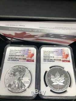 2019 PRIDE OF TWO NATIONS 2 COIN SET NGC REV PF70 RCM LIMITED EDITION Canada Set
